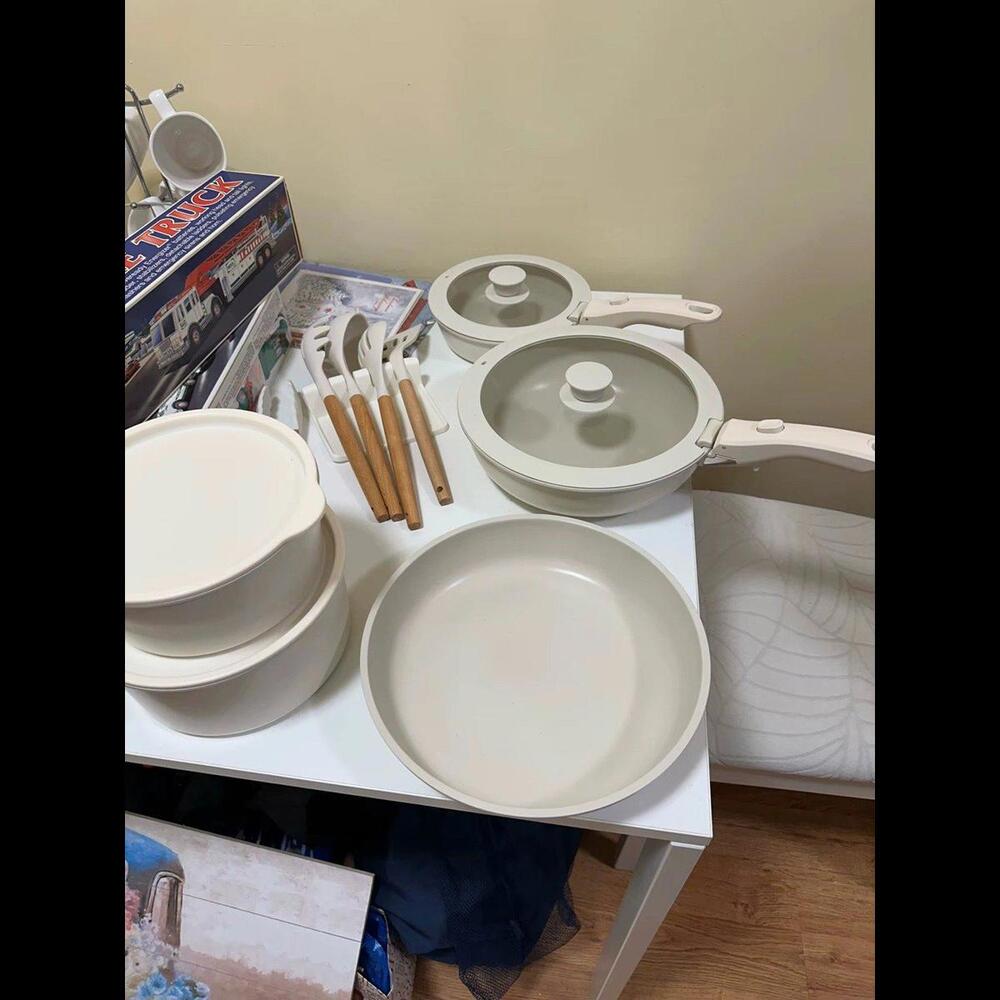 21 Piece Pots and Pans Set Non-Stick Astercook Ceramic Cookware Set with Sensor